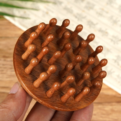 Sandalwood Disc Massage Comb Wooden Crafts