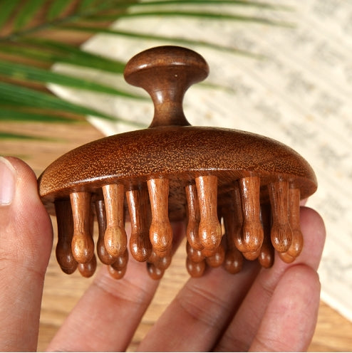 Sandalwood Disc Massage Comb Wooden Crafts